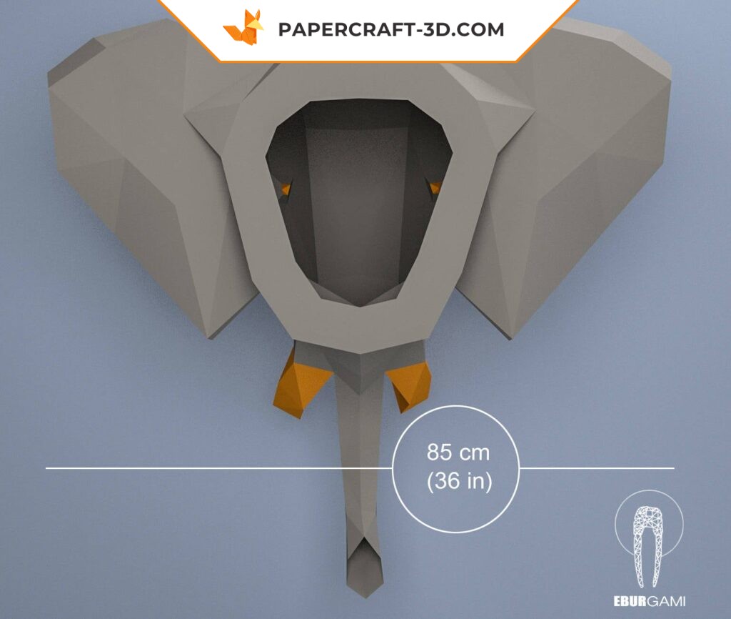 Troph E L Phant Papercraft D Origami Masque Diy En Papier