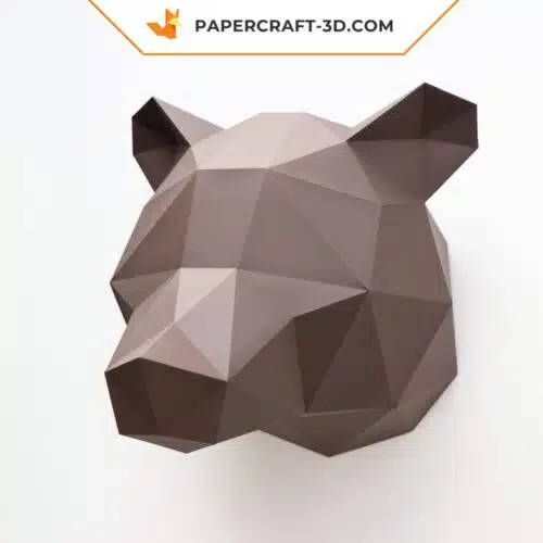 Papercraft testa di orso origami