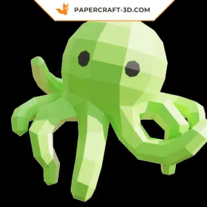 Papercraft Poulpe origami papier 3D