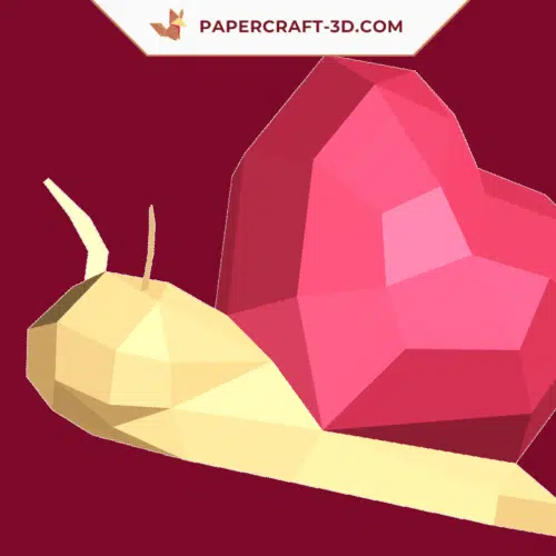 Papercraft caracol en origami 3D