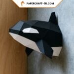Papercraft tête d'orque en origami 3D Papercraft tête d'orque en origami 3D