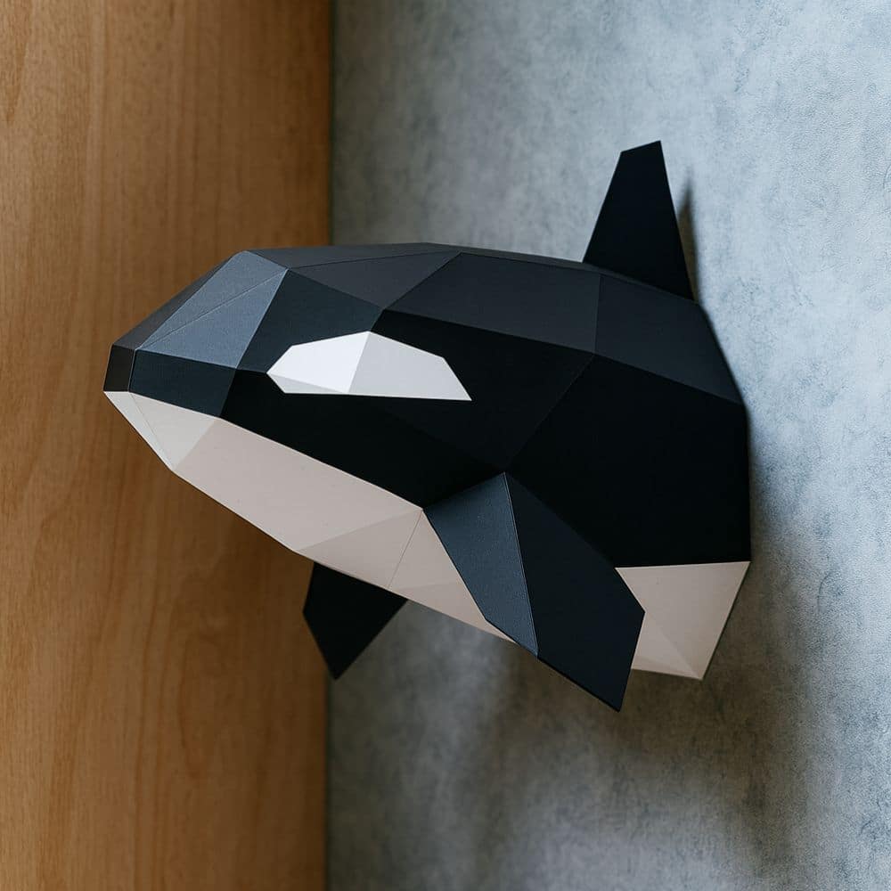 Papercraft tête d'orque en origami 3D Papercraft tête d'orque en origami 3D