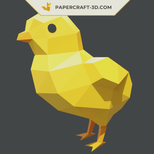 Papercraft Poussinet Origami Papier 3D : Art Inédit du Papercraft