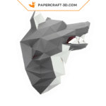 Loup en papier 3D