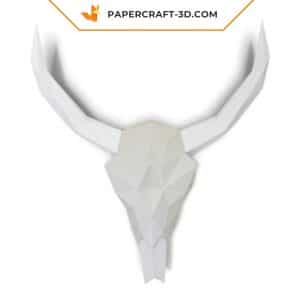 Crâne de bison en papier