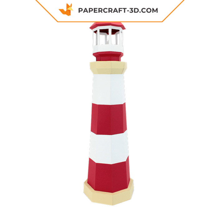 Phare en papier 3D