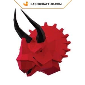 Tricératops en papier 3D