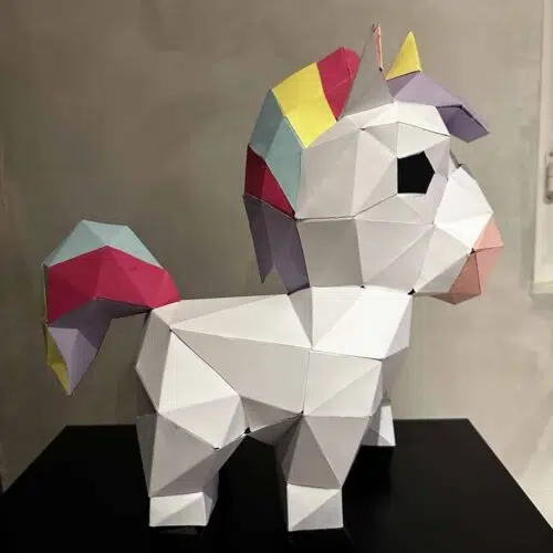 Papercraft unicorno in origami 3D