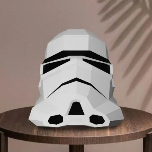 Papercraft casque de Stormtrooper Star Wars en origami