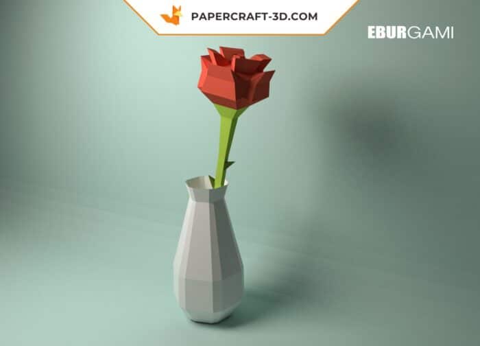 Ensemble de papercraft fleurs en origami papier 3D pour DIY