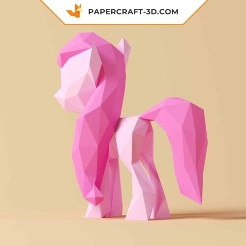 Kit de Papercraft de petit poney, puzzle origami papier 3D pour la décoration intérieure, l’art et les cadeaux
