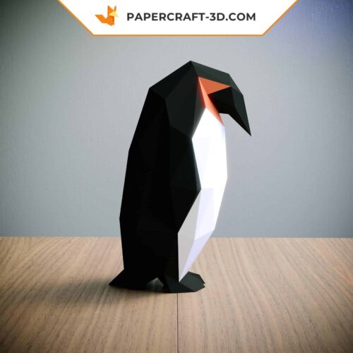 Kit de papercraft pingouin : puzzle d’origami 3D pour décoration intérieure, art et cadeaux