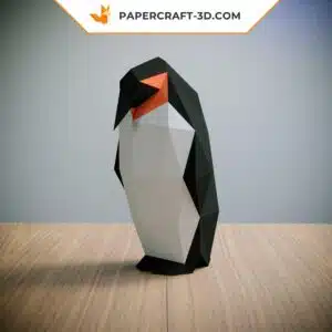 Kit de papercraft pingouin : puzzle d’origami 3D pour décoration intérieure, art et cadeaux