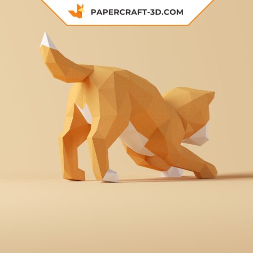 Kit de papercraft Shiba Inu : puzzle d’origami 3D pour décoration et cadeaux