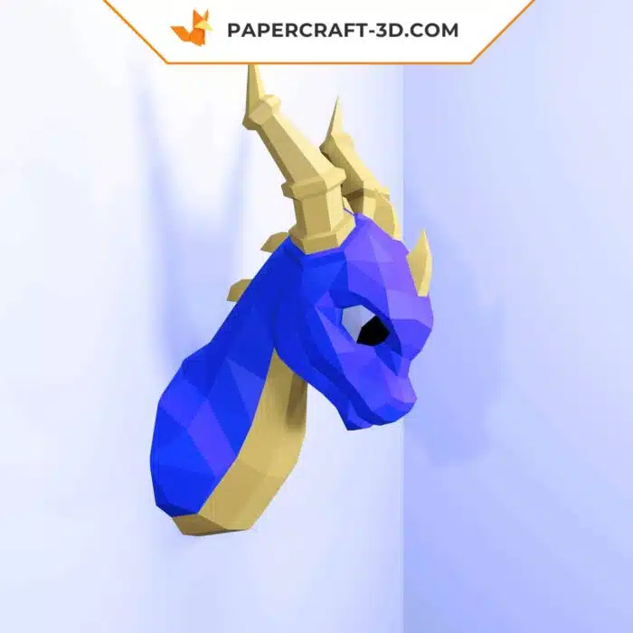 Kit DIY Papercraft Dragon en papier 3D pour décoration intérieure