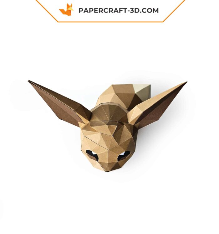 Kit DIY Papercraft Eevee en papier 3D, sculpture basse poly, Pokemon