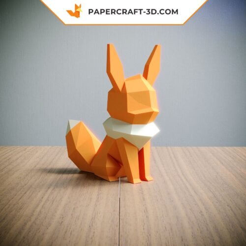 Kit Papercraft Pokemon Évoli : puzzle d’origami papier 3D pour décoration et cadeaux