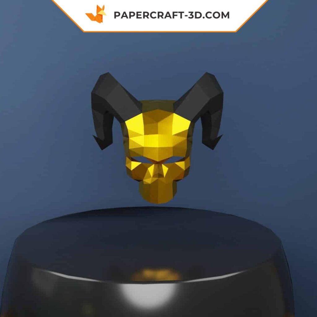 Papercraft de masque Andariel en origami 3D