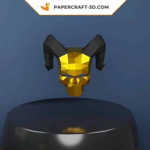 Papercraft di maschera Andariel in origami 3D