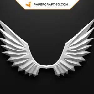 Papercraft ailes d’ange en papier 3D low poly DIY