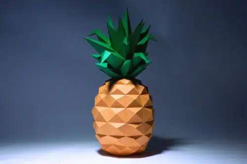 Papercraft Ananas origami papier 3D DIY, modèle numérique à télécharger