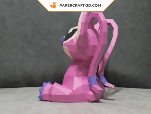 Papercraft Ange Stitch en origami papier 3D DIY pepakura à faible polygone