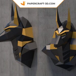 Papercraft Anubis DIY en origami papier 3D