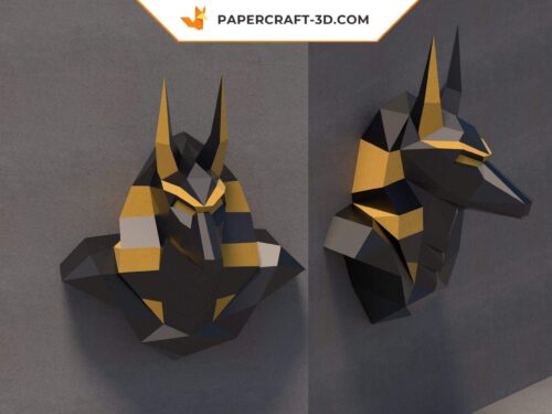 Papercraft Anubis DIY en origami papier 3D