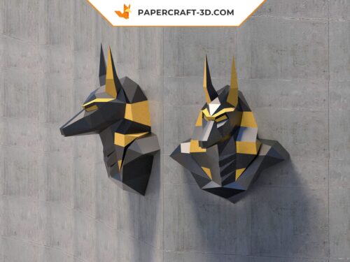 Papercraft Anubis DIY en origami papier 3D