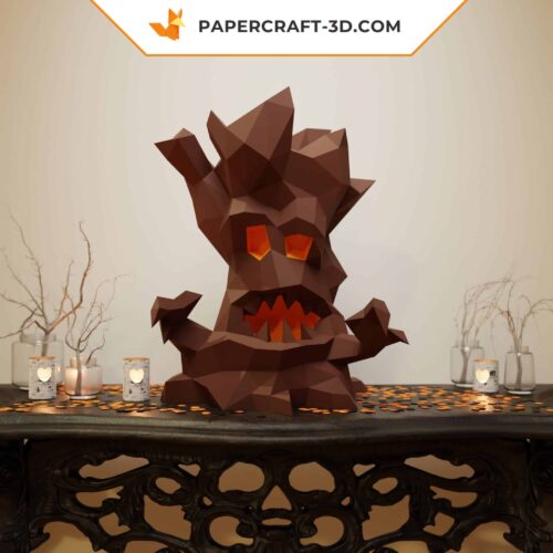 Papercraft Arbre Effrayant origami papier 3D pour décoration Halloween DIY