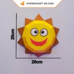 Papercraft arc-en-ciel, soleil et nuages 3D pour décoration de chambre d’enfant