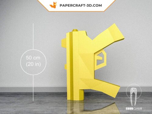 Papercraft Arme MP5 et Shotgun en origami papier 3D pour décoration Loft