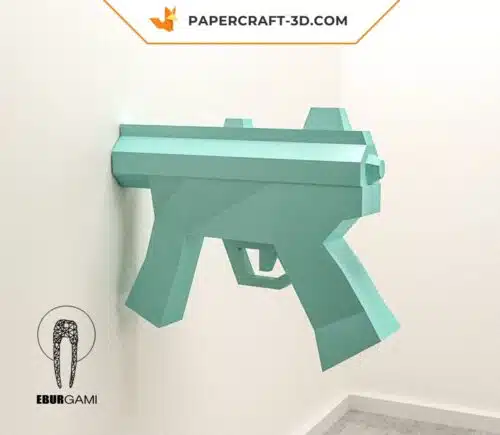 Papercraft Arme MP5 et Shotgun en origami papier 3D pour décoration Loft
