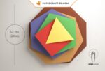 Papercraft d'art mural Max Bill en origami 3D