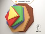 Papercraft d'art mural Max Bill en origami 3D