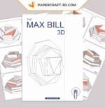 Papercraft d'art mural Max Bill en origami 3D