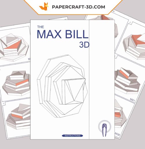 Papercraft d'art mural Max Bill en origami 3D