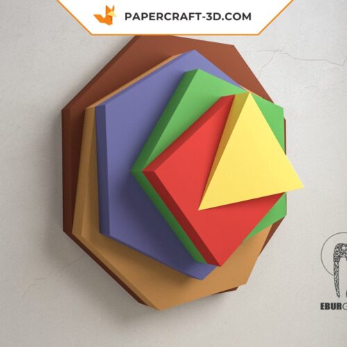 Papercraft Max Bill Wandkunst in 3D-Origami