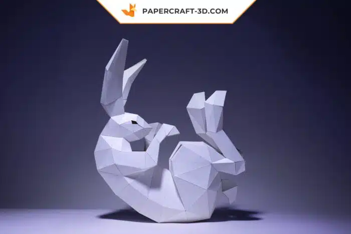 Papercraft Artisanat Lapin de Lune Origami Papier 3D