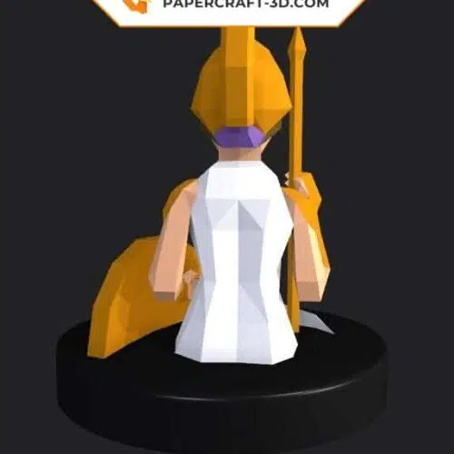 Papercraft Athenea Marvel en origami papier 3D DIY
