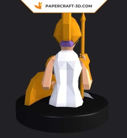 Papercraft Athenea Marvel en origami papier 3D DIY