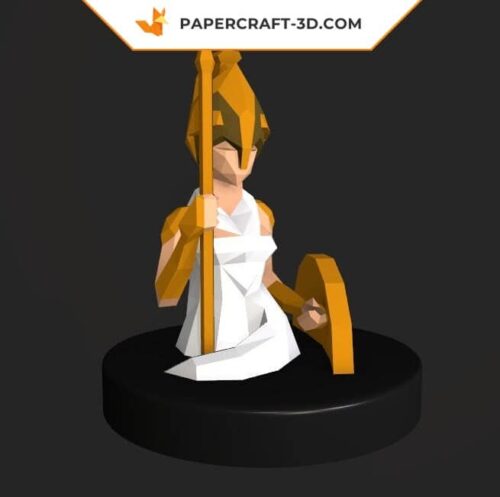 Papercraft Athenea Marvel en origami papier 3D DIY
