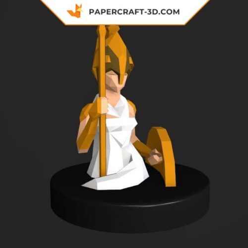 Papercraft Athenea Marvel en origami papier 3D DIY