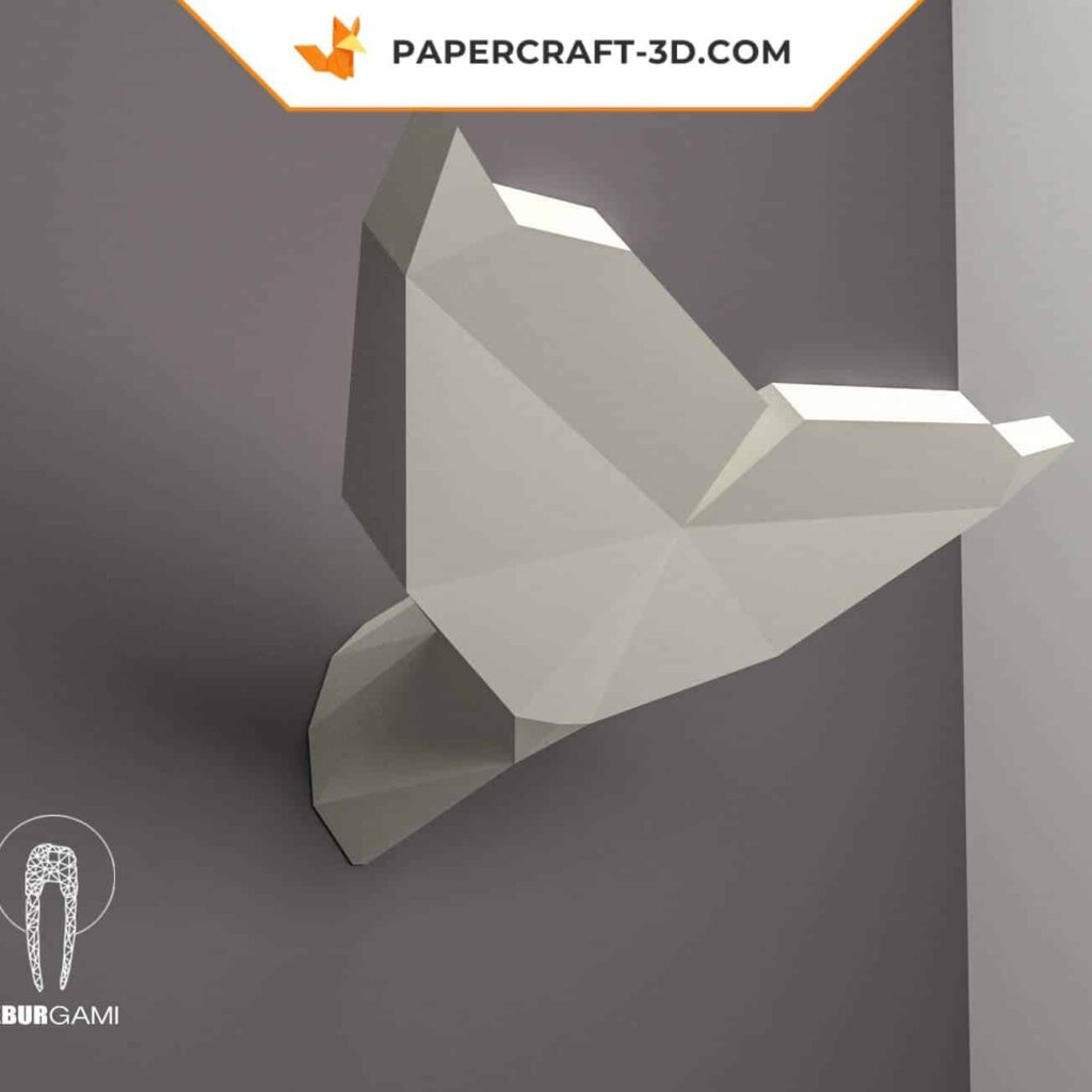 Papercraft de queue de baleine en origami 3D