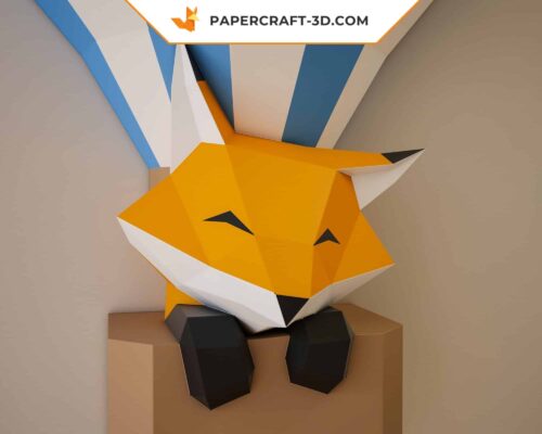 Papercraft Ballons et Nuages, panorama de ciel en origami papier 3D pour enfants
