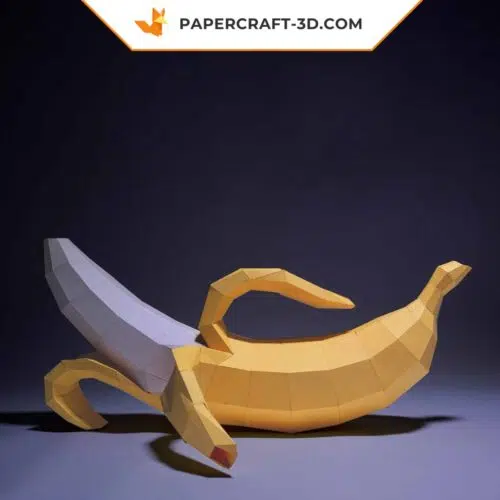 Papercraft XL Banane in Origami