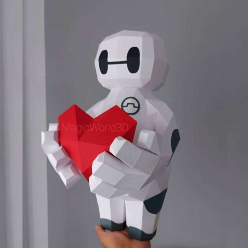 Papercraft Baymax Amore in origami 3D