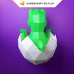 Papercraft bébé dinosaure en origami papier 3D DIY