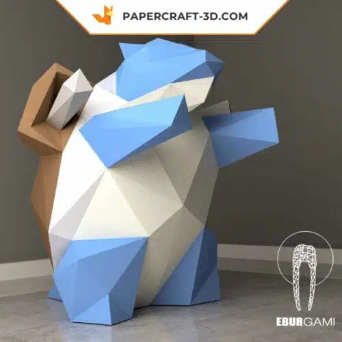 Papercraft Blastoise Pokémon origami papier 3D
