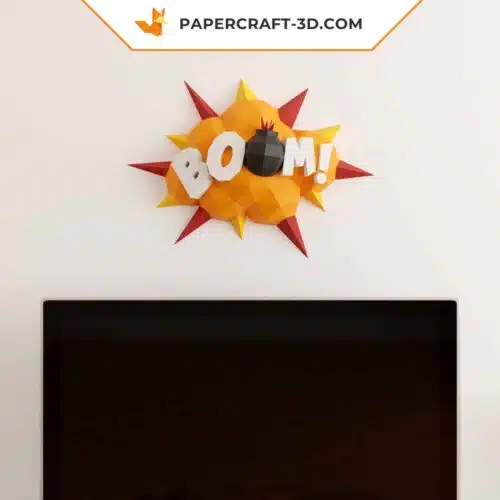 Papercraft Boom Comics Pop Art en origami papier 3D à monter soi-même